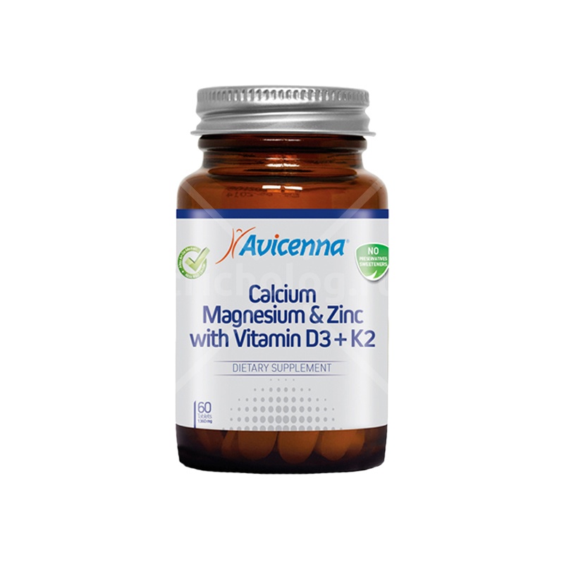 Биологически активная добавка к пище Avicenna Кальций магний цинк с витамином Д3 и К2